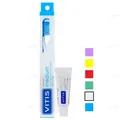Набір Dentaid Vitis зубна щітка Medium середньої жорсткості (прозора) + Vitis Whitening зубна паста 15 мл