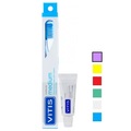 Набір Dentaid Vitis зубна щітка Medium середньої жорсткості (фіолетова) + Vitis Whitening зубна паста 15 мл
