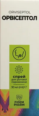 Орвісептол Fidem Pharm спрей для ротової порожнини по 30 мл у флак.