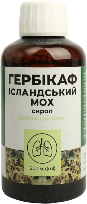 Гepбикаф Fidem Pharm Исландский мох сироп по 200 мл во флак.