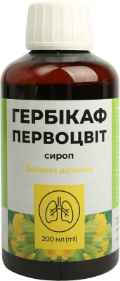 Гepбикаф Fidem Pharm Первоцвет сироп по 200 мл во флак.
