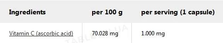 Вітамін C IronMaxx Vitamin C 1000, 100 капсул