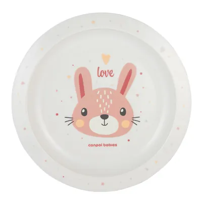 Тарілка Canpol Babies Cute Animals пластикова, 4/411_pin2, рожева
