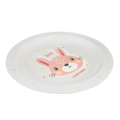 Тарілка Canpol Babies Cute Animals пластикова, 4/411_pin2, рожева