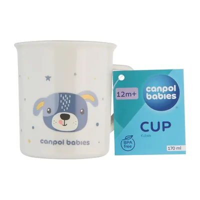 Кружка Canpol Babies Cute Animals пластикова, 4/413_blu2, блакитна, 170 мл