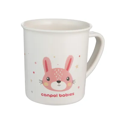 Кружка Canpol Babies Cute Animals пластикова, 4/413_pin2, рожева, 170 мл