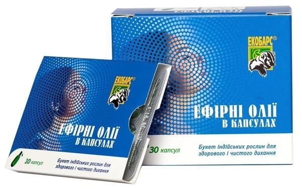 Масла Эфирные Экобарс капсулы по 280 мг №30