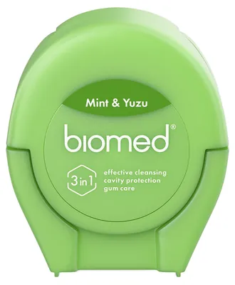 Зубна нитка BioMed Комплексна з ароматом м'яти та юзу, 50 м