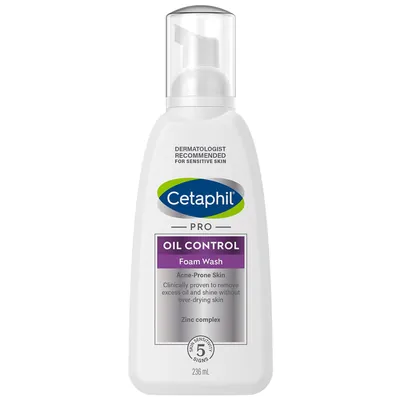 Пінка для вмивання Cetaphil Oil Control очищувальна для чутливої, жирної та схильної до акне шкіри, 236 мл