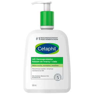 Бальзам для обличчя і тіла Cetaphil MD Dermoprotektor зволожувальний для сухої, нормальної та чутливої шкіри, 500 мл