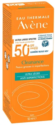 Крем сонцезахисний Avene Cleanance SPF50+ для жирної та проблемної шкіри, 50 мл