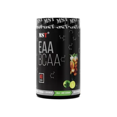 Комплекс амінокислот MST Nutrition BCAA & EAA Zero кола лайм, 40 порцій, 520 г