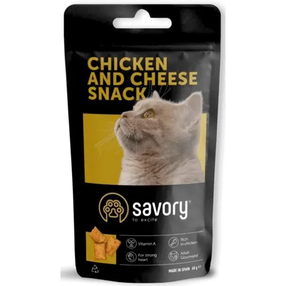 Ласощі для котів Savory 31461 Гурман із куркою та сиром, 60 г