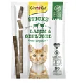 Ласощі для кішок GimCat Sticks палички з ягням та птицею, 4 штуки