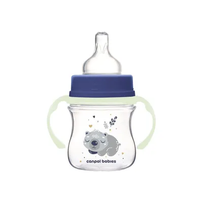 Пляшечка антиколікова Canpol Babies EasyStart Sleepy Koala 35/236_blu з широким отвором , 120 мл