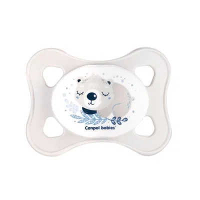 Пустушка силіконова Canpol Babies Mini симетрична сіра 23/910_grey, 0-2 місяців, 2 шт