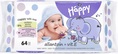 Серветки вологі Happy Bella Baby Alantoin + Vit.E дитячі, 64 шт