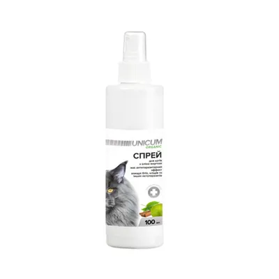 Спрей натуральний Unicum organic для котів від бліх і кліщів, 100 мл
