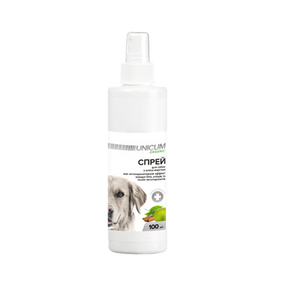Спрей натуральный Unicum organic для собак от блох и клещей, 100 мл