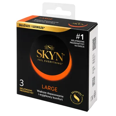 Презервативи Skyn Large ультратонкі безлатексні XL, 3 штуки