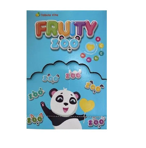 Льодяники Tabula Vita Fruity Zoo з вітамінами з ароматом фруктів №150