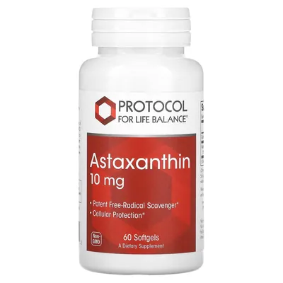 Астаксантин Protocol for Life Balance Astaxanthin 10 мг, 60 гелевих капсул
