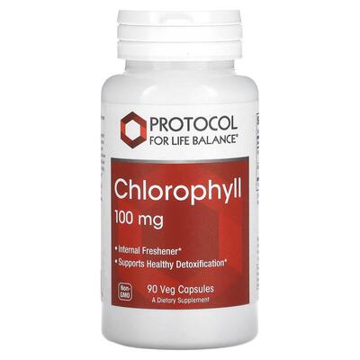 Хлорофіл Protocol for Life Balance Chlorophyll 100 мг, 90 вегетаріанських капсул