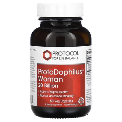 Пробиотики для женщин Protocol for Life Balance ProtoDophilus Woman 20 млрд КОЕ, 50 веганских капсул