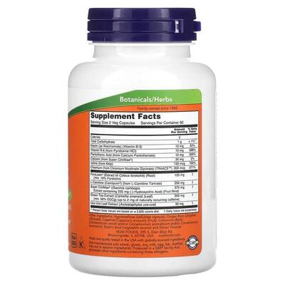Дієтична добавка NOW Diet Support with ForsLean Дієтична підтримка капсули №120