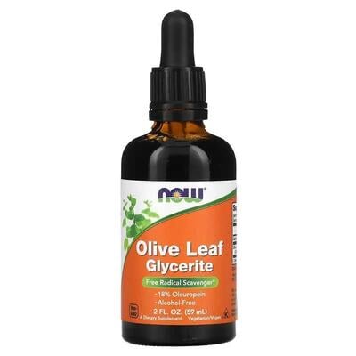 Экстракт листьев оливы глицериновый NOW Olive Leaf Glycerite, 60 мл