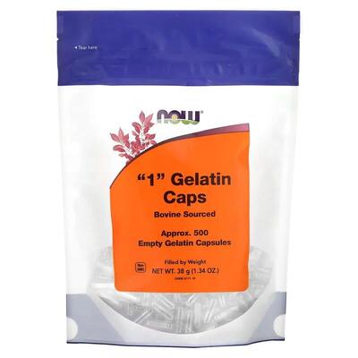 Порожні капсули NOW Gelatin Caps '1' №500