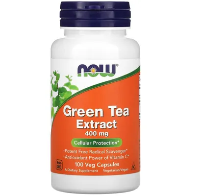Зеленого чаю екстракт NOW Green Tea Extract  400 мг вег. капсули №100