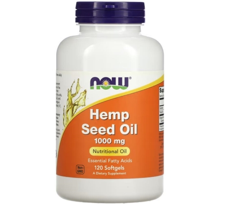 Масло семян конопли NOW Hemp Seed Oil 1000 мг, 120 мягких капсул
