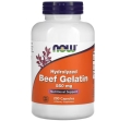 Говяжий желатин гидролизованный NOW Hydrolyzed Beef Gelatin 550 мг, 200 капсул