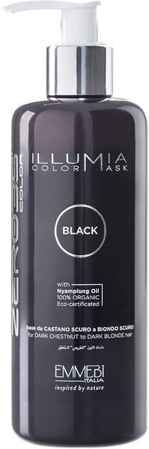 Маска для волос Emmebi Italia Illumia Color Mask Black сияющая тонирующая Черная, 300 мл