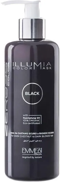 Маска для волосся Emmebi Italia Illumia Color Mask Black сяюча тонуюча Чорна, 300  мл