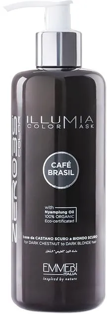 Маска для волосся Emmebi Italia Illumia Color Mask Cafe Brasil сяюча тонуюча Бразильська кава, 300  мл