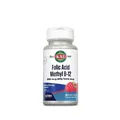 Фолієва кислота Метил В-12 KAL Folic acid Methyl B-12 800/1000 мкг, 60 таблеток для розсмоктування