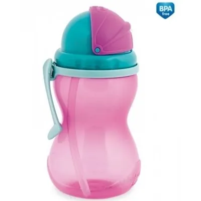 Поїльник Canpol babies 56/113_gre спортивний з обертаючою кришкою і трубочкою зелений, 370 мл