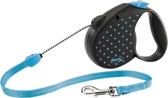 Поводок-рулетка Flexi Color S трос 5 м/12 кг, голубой