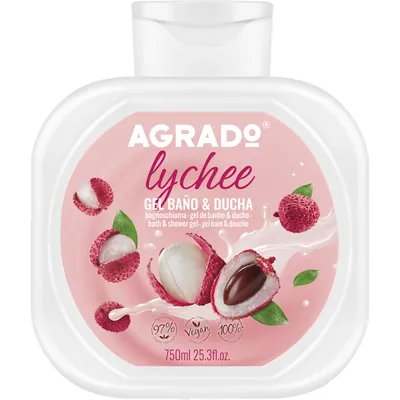 Гель для душу і ванни Agrado Lychee Лічі, 750 мл