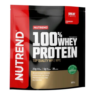Протеїн сироватковий змішаний Nutrend 100% Whey Protein полуниця, 800 г