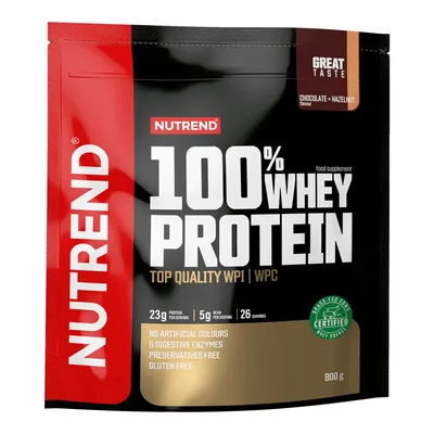 Протеїн сироватковий змішаний Nutrend 100% Whey Protein шоколад та лісовий горіх, 800 г