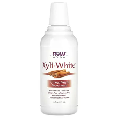 Ополіскувач для ротової порожнини Now Solutions Xyli White Mouthwash Cinnafresh, 473 мл