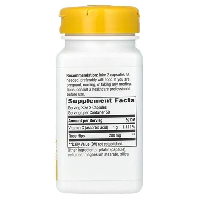 Вітамін C Nature's Way Vitamin C With Rose Hips C-1000, 100 капсул
