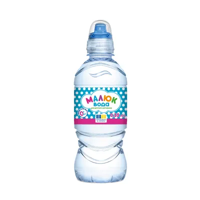 Вода питна Малюк (Малиш) дитяча негазована, кришка-непроливайка, 0,33 л