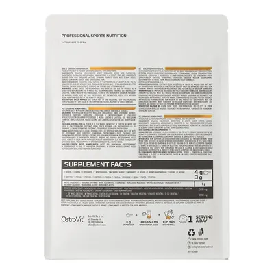 Креатин моногідрат OstroVit Creatine Monohydrate апельсин, 500 г