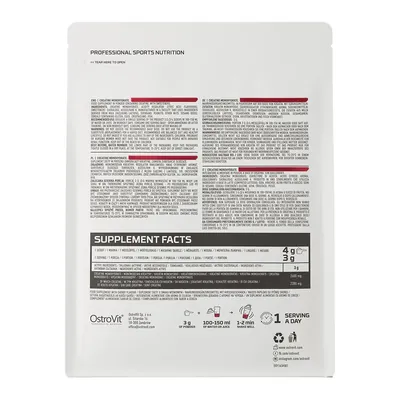 Креатин моногідрат OstroVit Creatine Monohydrate вишня, 300 г
