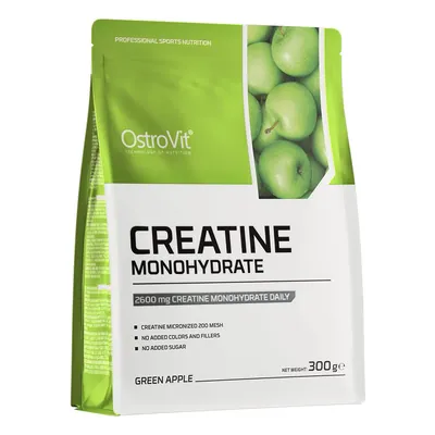 Креатин моногідрат OstroVit Creatine Monohydrate зелене яблуко, 300 г