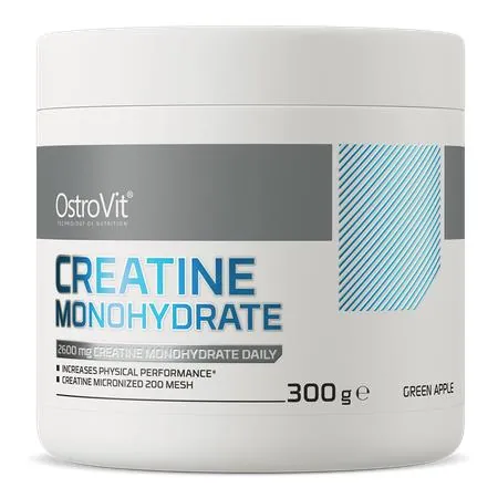 Креатин моногідрат OstroVit Creatine Monohydrate зелене яблуко, 300 г